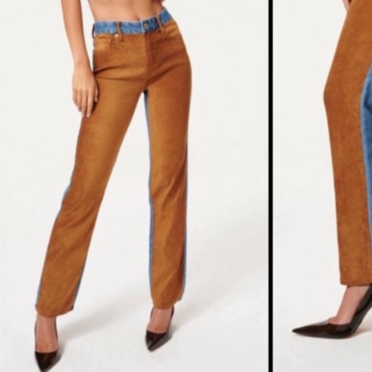 Nwt Good American Icon Mixed Media Jeans Size 2 Or 26